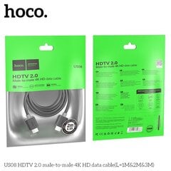 Hoco US08 HDMI2.0 4K HD 2M цена и информация | Кабели и провода | 220.lv