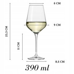 Vīna glāžu komplekts, 6 gab. cena un informācija | Glāzes, krūzes, karafes | 220.lv