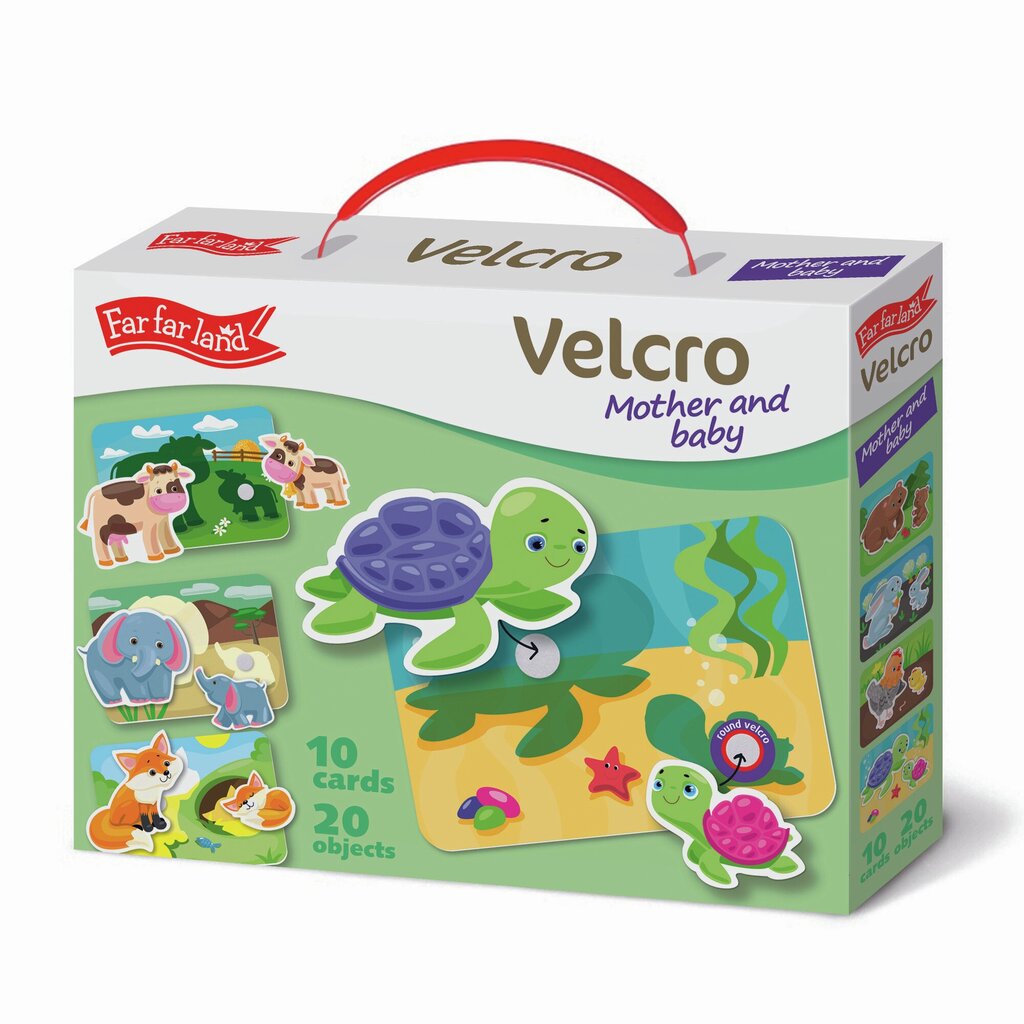 Velcro spēle ar lipekļiem - Mamma un mazulis, Far Far Land cena un informācija | Attīstošās rotaļlietas | 220.lv