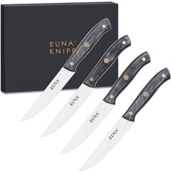 Набор ножей для стейка EUNA, 4 шт., эргономичная ручка, антипригарное покрытие цена и информация | Ножи и аксессуары для них | 220.lv