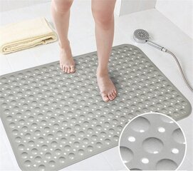 Коврик для ванной Ommda, нескользящий, натуральный каучук, 0,7 см, 48 x 78 см, светло-серый цена и информация | Аксессуары для ванной комнаты | 220.lv