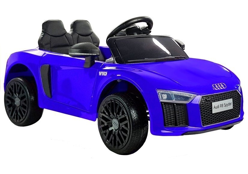 Bērnu vienvietīgs elektromobilis Audi R8 Spyder, zils cena un informācija | Bērnu elektroauto | 220.lv