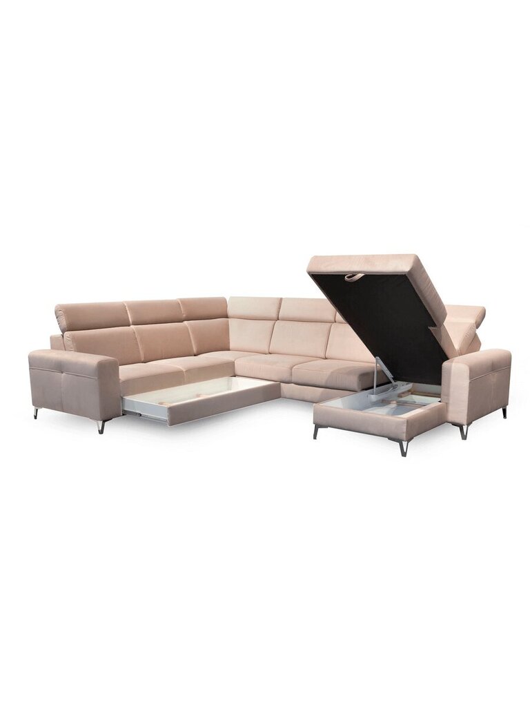 Stūra dīvāns Libro Aspen, rozā cena un informācija | Stūra dīvāni | 220.lv