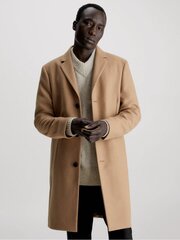 Mētelis vīriešiem Calvin Klein Recycled Wool Cashmere Camel 560077016, brūns cena un informācija | Vīriešu mēteļi | 220.lv