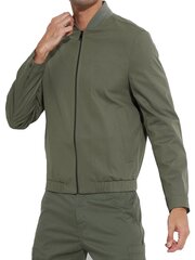 Jaka vīriešiem Calvin Klein Minimal Twill Bomber Thyme 560077035, zaļa cena un informācija | Vīriešu virsjakas | 220.lv