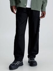 Bikses vīriešiem Calvin Klein Jeans Essential Regular Cargo Black 560077006, melnas cena un informācija | Vīriešu bikses | 220.lv