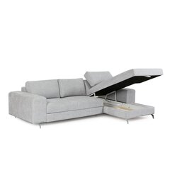 Stūra dīvāns Libro Chrome 2Fl-Obkr, pelēks cena un informācija | Stūra dīvāni | 220.lv