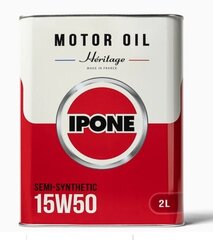 Pussintētiskā 4T motoreļļa Ipone Heritage, 15W50, 800901, 2 l цена и информация | Мото масла | 220.lv