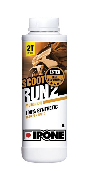 Sintētiska, uz esteru bāzes izgatavota 2T eļļa Ipone Scoot Run 2, 800117, 1 l цена и информация | Moto eļļas | 220.lv