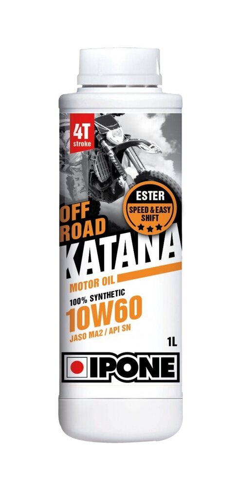 Sintētiska, uz esteru bāzes izgatavota 4T eļļa Ipone Katana bezceļa, 800019, 10W60, 1 l cena un informācija | Moto eļļas | 220.lv