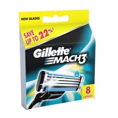 Набор лезвий для бритвы Gillette Mach 3, 8 штук цена и информация | Косметика и средства для бритья | 220.lv