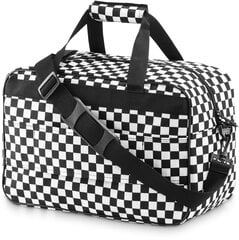 Ceļojumu soma melnbalts šaha dēļa raksts 40x25x20 cm Zagatto cena un informācija | Koferi, ceļojumu somas | 220.lv