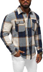 New Boy Рубашки Blue Grey MC727B MC727B/2XL цена и информация | Мужские рубашки | 220.lv