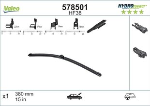 Stikla tīrītāja slotiņa Valeo Hydroconnect цена и информация | Дворники | 220.lv