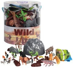 Safari dzīvnieku figūriņu komplekts Woopie, 34 gab. cena un informācija | Rotaļlietas zēniem | 220.lv
