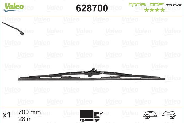 Stikla tīrītāja slotiņa Valeo wiper blade optiblade cena un informācija | Logu slotiņas | 220.lv