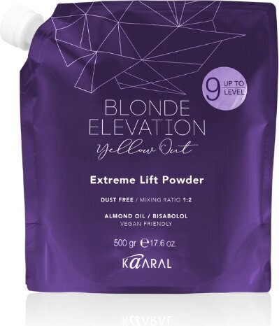 Izgaismojošs pūderis matiem Kaaral Blonde Elevation Yellow Out Lift Extreme Powder, 500 g cena un informācija | Matu krāsas | 220.lv