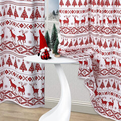 Рождественская штора Lintimes с изображением оленя, 228х132 см набор из 2 шт. цена и информация | Шторы, занавески | 220.lv