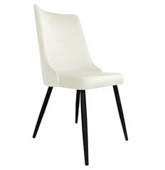 Velveta krēsls ēdamistabai, Decorates Olivia black, Krēmkrāsains cena un informācija | Virtuves un ēdamistabas krēsli | 220.lv