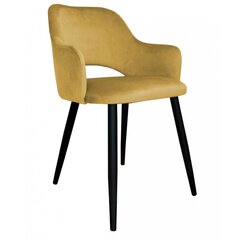 Ēdamistabas krēsls Decorates Milan Black, dzeltens cena un informācija | Virtuves un ēdamistabas krēsli | 220.lv