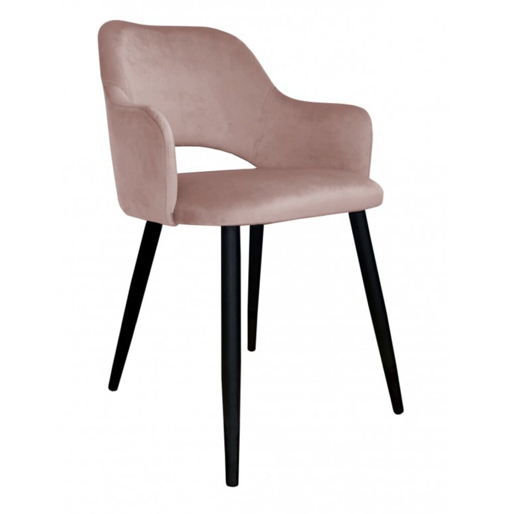Ēdamistabas krēsls Decorates Milan Black, rozā cena un informācija | Virtuves un ēdamistabas krēsli | 220.lv