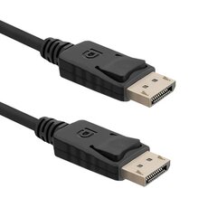 Qoltec 50455 DisplayPort uz DisplayPort v1.1 M/M savienojuma Vads 4K 5m Melns cena un informācija | Kabeļi un vadi | 220.lv