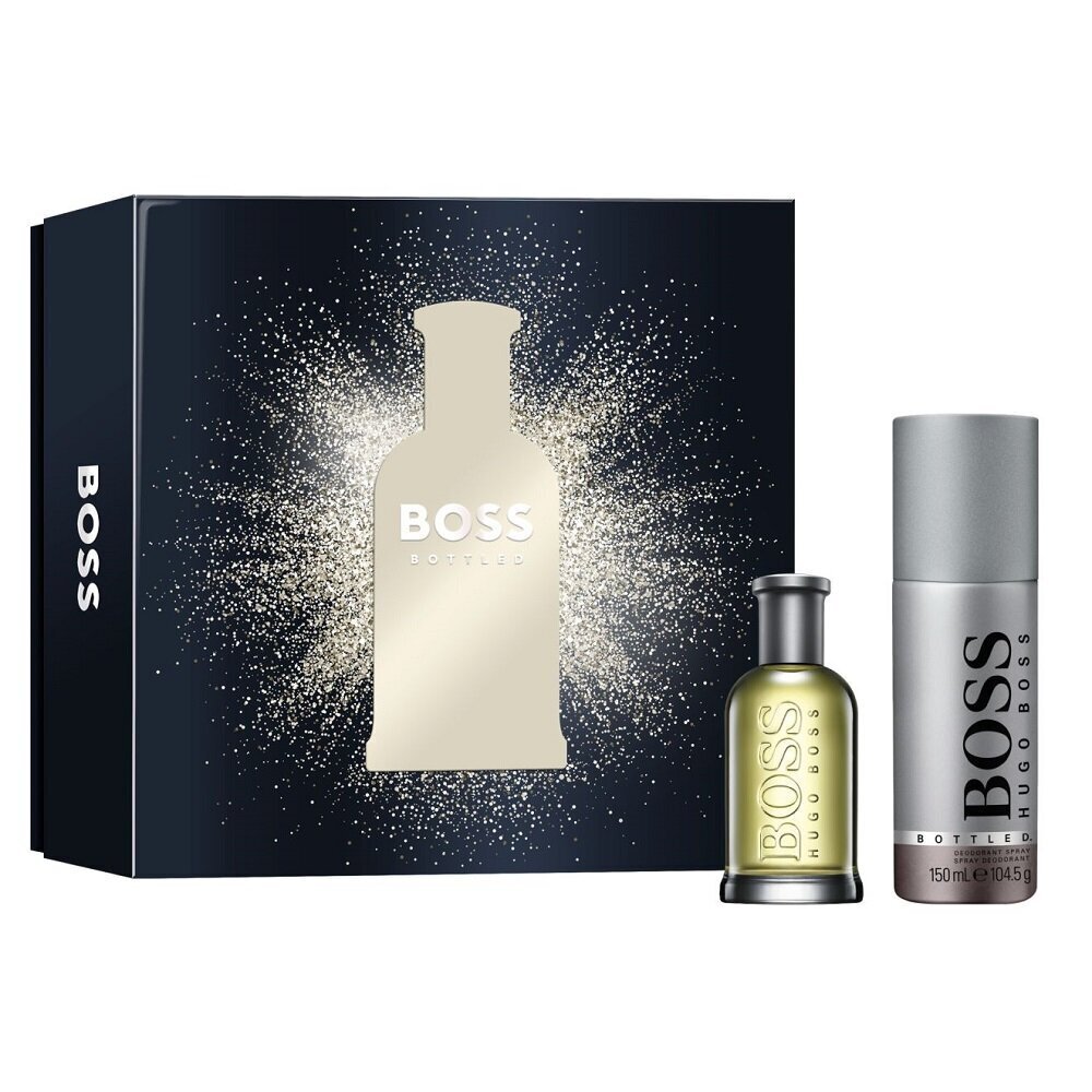 Kosmētikas komplekts Hugo Boss vīriešiem: tualetes ūdens EDT, 50 ml + dezodorants, 150 ml cena un informācija | Vīriešu smaržas | 220.lv