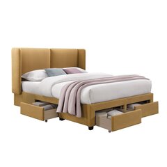 Кровать SUGI с матрасом HARMONY TOP 160x200см, желтый цена и информация | Кровати | 220.lv