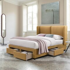 Кровать SUGI с матрасом HARMONY TOP 160x200см, желтый цена и информация | Кровати | 220.lv