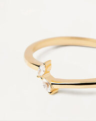 PDPAOLA Позолоченное кольцо с цирконами EVA Gold AN01-876 цена и информация | Кольца | 220.lv