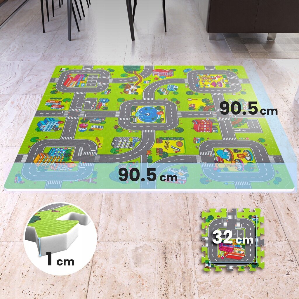 Hop-Sport grīdas paklājiņš 9 gab. cena un informācija | Attīstošie paklājiņi | 220.lv