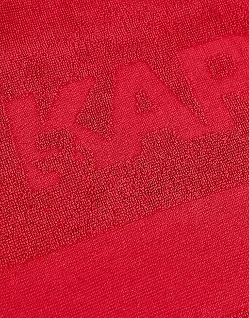 Karla Lāgerfelda pludmales dvielis sarkans 170x95 cm цена и информация | Dvieļi | 220.lv