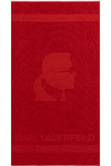 Karla Lāgerfelda pludmales dvielis sarkans 170x95 cm cena un informācija | Dvieļi | 220.lv