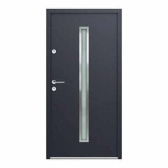 Новая металлическая дверь ATU68 980 x 2080, антрацит цена и информация | Уличные двери | 220.lv