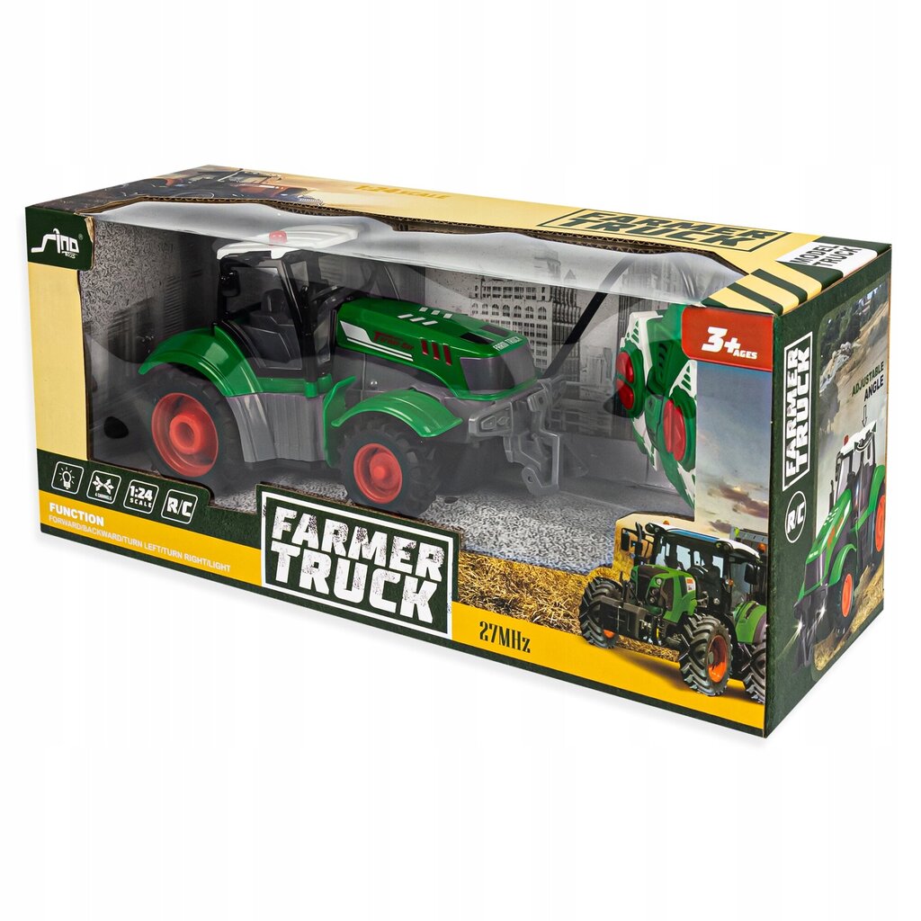 Tālvadības pults vadāms traktors, zaļš cena un informācija | Rotaļlietas zēniem | 220.lv