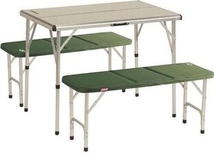 Комплект стола и скамейки Coleman Pack-Away Table For 4, зеленый цвет, 90 x 39 x 9 см цена и информация | Coleman Спорт, досуг, туризм | 220.lv