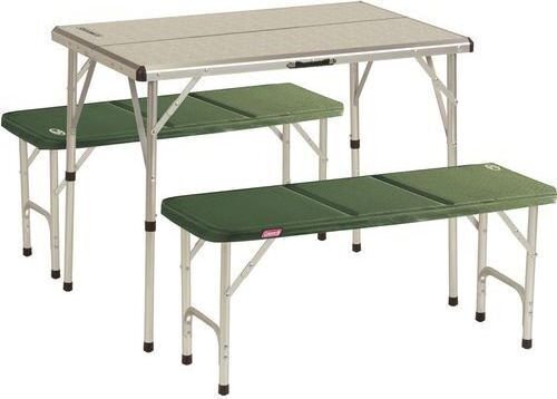 Galda un soliņu komplekts Coleman Pack-Away Table For 4, zaļš, 90 x 39 x 9 cm cena un informācija |  Tūrisma mēbeles | 220.lv