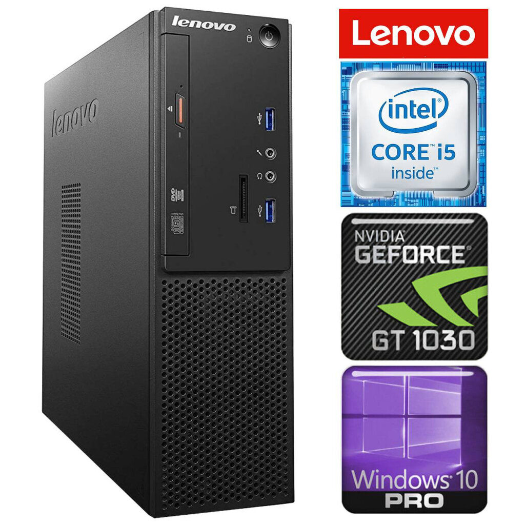 Компьютер Lenovo S510 SFF i5-6500 8GB 240SSD+500GB GT1030 2GB DVD WIN10Pro  цена | 220.lv