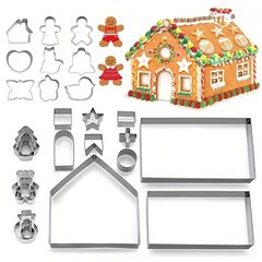 Ziemassvētku piparkūku mājiņas formiņu komplekts cena un informācija | Cepamais papīrs, trauki, formas | 220.lv