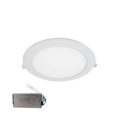 led панель круглая встраиваемая 24w 2700k+аварийный комплект цена и информация | Монтируемые светильники, светодиодные панели | 220.lv