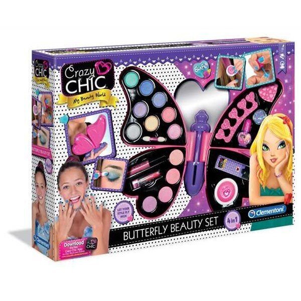 Kosmētikas komplekts Clementoni 78236 Crazy Chic Butterfly cena un informācija | Rotaļlietas meitenēm | 220.lv