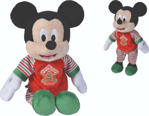 Plīša rotaļlieta Disney Ziemassvētku Mikijs, 25 cm cena un informācija | Mīkstās (plīša) rotaļlietas | 220.lv