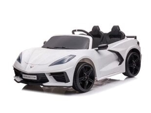 Divvietīgs ērnu elektromobīlis Corvette Stingray Rollzone, balta cena un informācija | Bērnu elektroauto | 220.lv