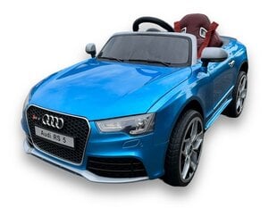 Одноместный Audi RS5 12v, музыкальный модуль, синий цена и информация | Электромобили для детей | 220.lv