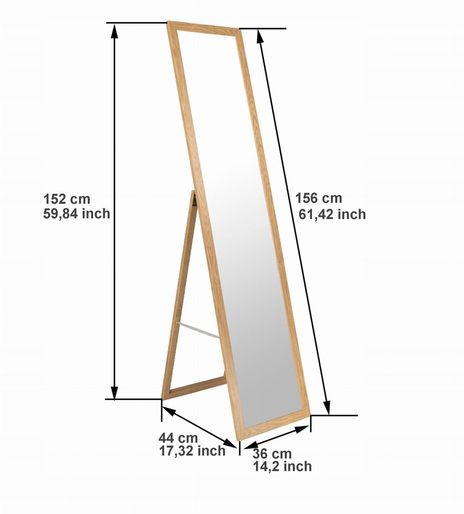 Spogulis BD Art, 360x1550 mm cena un informācija | Spoguļi | 220.lv