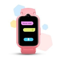 Детские умные часы Manta Junior Joy 4G SWK03PK Pink цена и информация | Смарт-часы (smartwatch) | 220.lv