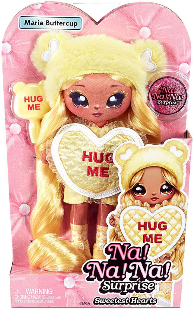 Lelle Na! Na! Na! Surprise Sweetest Hearts Maria Buttercup, 18 cm cena un informācija | Rotaļlietas meitenēm | 220.lv