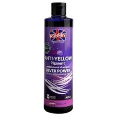 Шампунь против желтого пигмента Ronney_Professional Silver Power Anti-Yellow Pigment Shampoo, 300 мл цена и информация | Шампуни | 220.lv