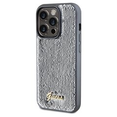 Guess GUHCP14LPSFDGSS iPhone 14 Pro 6.1" srebrny|silver hardcase Sequin Script Metal цена и информация | Чехлы для телефонов | 220.lv