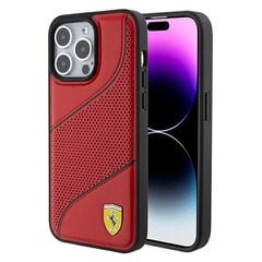 Ferrari FEHCP15LPWAR iPhone 15 Pro 6.1" czerwony|red hardcase Perforated Waves Metal Logo цена и информация | Чехлы для телефонов | 220.lv